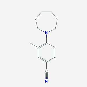 molecular formula C14H18N2 B1530197 4-(Azepan-1-yl)-3-methylbenzonitrile CAS No. 1184666-42-9