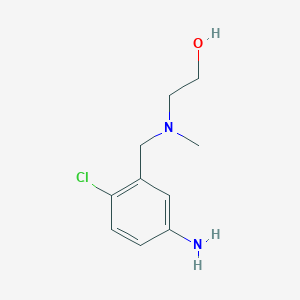 molecular formula C10H15ClN2O B1530198 2-{[(5-氨基-2-氯苯基)甲基](甲基)氨基}乙醇 CAS No. 1179853-30-5