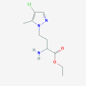 Ethyl 2-amino-4-(4-chloro-5-methyl-1h-pyrazol-1-yl)butanoate