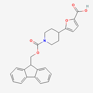 5-(1-{[(9H-fluoren-9-yl)methoxy]carbonyl}piperidin-4-yl)furan-2-carboxylicacid