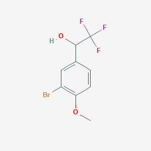 molecular formula C9H8BrF3O2 B1530200 1-(3-Bromo-4-methoxyphenyl)-2,2,2-trifluoroethan-1-ol CAS No. 1249929-52-9