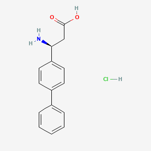 (3S)-3-amino-3-(4-phenylphenyl)propanoic acid hydrochloride