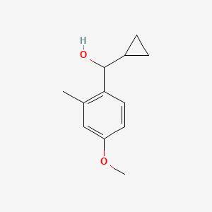 molecular formula C12H16O2 B1530201 Cyclopropyl(4-methoxy-2-methylphenyl)methanol CAS No. 1249951-65-2