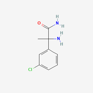 molecular formula C9H11ClN2O B1530204 2-アミノ-2-(3-クロロフェニル)プロパンアミド CAS No. 1183329-49-8