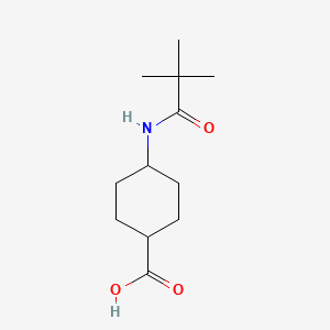 molecular formula C12H21NO3 B1530206 4-(2,2-二甲基丙酰胺)环己烷-1-羧酸 CAS No. 1184664-82-1
