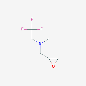 molecular formula C6H10F3NO B1530212 甲基[(环氧-2-基)甲基](2,2,2-三氟乙基)胺 CAS No. 1178290-42-0
