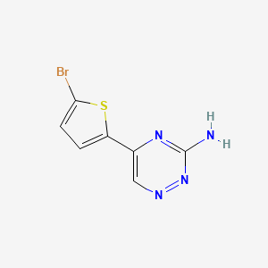 molecular formula C7H5BrN4S B1530213 5-(5-Bromothiophen-2-yl)-1,2,4-triazin-3-amine CAS No. 1183278-60-5