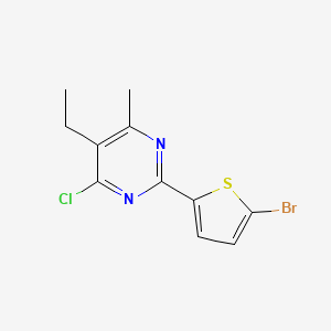 molecular formula C11H10BrClN2S B1530220 2-(5-Bromothiophen-2-yl)-4-chloro-5-ethyl-6-methylpyrimidine CAS No. 915084-50-3