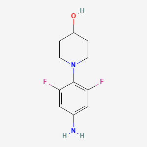 molecular formula C11H14F2N2O B1530221 1-(4-Amino-2,6-difluorophenyl)piperidin-4-ol CAS No. 1184129-47-2