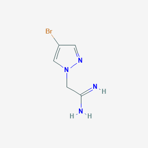 molecular formula C5H7BrN4 B1530224 2-(4-bromo-1H-pyrazol-1-yl)ethanimidamide CAS No. 1183928-07-5