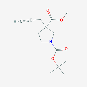 1-(Tert-butyl) 3-methyl 3-(prop-2-yn-1-yl)pyrrolidine-1,3-dicarboxylate