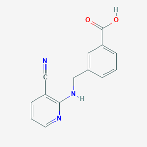 molecular formula C14H11N3O2 B1530233 3-{[(3-Cyanopyridin-2-yl)amino]methyl}benzoic acid CAS No. 1179703-95-7