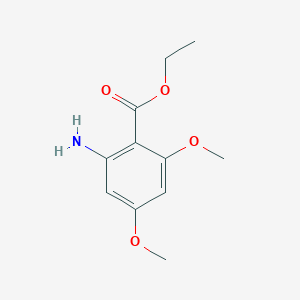 molecular formula C11H15NO4 B1530237 Ethyl 2-amino-4,6-dimethoxybenzoate CAS No. 1183295-84-2