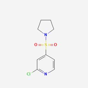 molecular formula C9H11ClN2O2S B1530241 2-氯-4-(吡咯烷-1-磺酰)吡啶 CAS No. 1179655-82-3