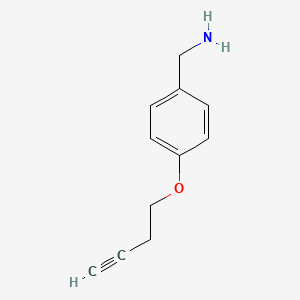 molecular formula C11H13NO B1530251 (4-(丁-3-炔-1-氧基)苯基)甲胺 CAS No. 1178063-88-1