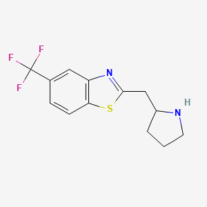 molecular formula C13H13F3N2S B1530266 2-(吡咯烷-2-基甲基)-5-(三氟甲基)-1,3-苯并噻唑 CAS No. 1304834-86-3
