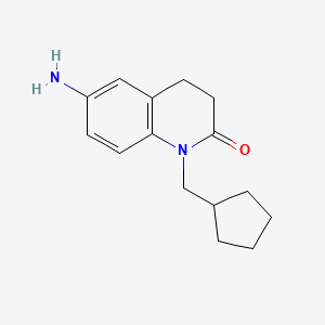 molecular formula C15H20N2O B1530267 6-氨基-1-(环戊基甲基)-1,2,3,4-四氢喹啉-2-酮 CAS No. 1308263-41-3