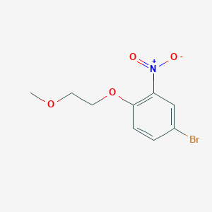 molecular formula C9H10BrNO4 B1530268 4-溴-1-(2-甲氧基乙氧基)-2-硝基苯 CAS No. 1248106-15-1