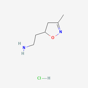 2-(3-Methyl-4,5-dihydroisoxazol-5-yl)ethan-1-amine hydrochloride