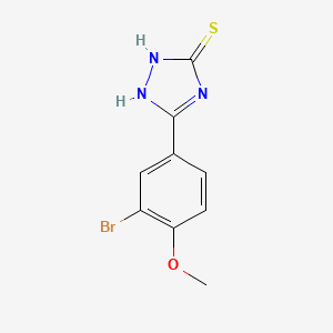 molecular formula C9H8BrN3OS B1530271 5-(3-溴-4-甲氧基苯基)-4H-1,2,4-三唑-3-硫酚 CAS No. 1179024-63-5