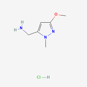 1-(3-methoxy-1-methyl-1H-pyrazol-5-yl)methanamine hydrochloride