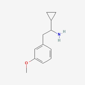 molecular formula C12H17NO B1530274 1-Cyclopropyl-2-(3-methoxyphenyl)ethan-1-amine CAS No. 1179177-79-7