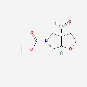 rac-tert-butyl (3aR,6aS)-3a-formyl-hexahydro-2H-furo[2,3-c]pyrrole-5-carboxylate