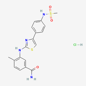 3-{[4-(4-Methanesulfonamidophenyl)-1,3-thiazol-2-yl]amino}-4-methylbenzamide hydrochloride