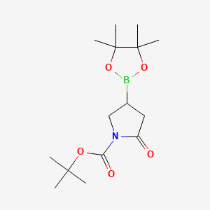 Tert-butyl 2-oxo-4-(4,4,5,5-tetramethyl-1,3,2-dioxaborolan-2-yl)pyrrolidine-1-carboxylate