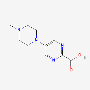 molecular formula C10H14N4O2 B15302768 5-(4-Methyl-1-piperazinyl)-2-pyrimidinecarboxylic acid 