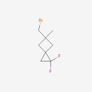 molecular formula C8H11BrF2 B15302769 5-(Bromomethyl)-1,1-difluoro-5-methylspiro[2.3]hexane 