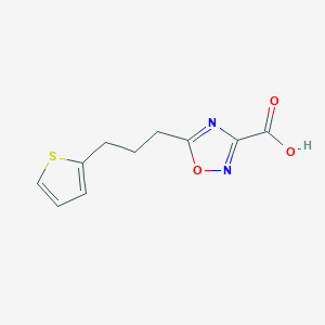 5-(3-(Thiophen-2-yl)propyl)-1,2,4-oxadiazole-3-carboxylic acid