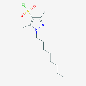 molecular formula C13H23ClN2O2S B1530281 3,5-二甲基-1-辛基-1H-吡唑-4-磺酰氯 CAS No. 1178299-94-9