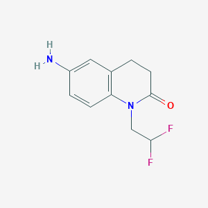 molecular formula C11H12F2N2O B1530282 6-氨基-1-(2,2-二氟乙基)-1,2,3,4-四氢喹啉-2-酮 CAS No. 1179946-02-1