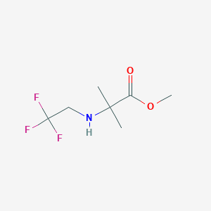 molecular formula C7H12F3NO2 B1530283 2-甲基-2-[(2,2,2-三氟乙基)氨基]丙酸甲酯 CAS No. 1184018-54-9