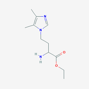 Ethyl 2-amino-4-(4,5-dimethyl-1h-imidazol-1-yl)butanoate