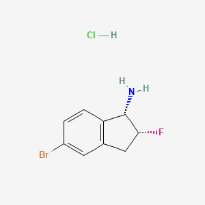 rac-(1R,2S)-5-bromo-2-fluoro-2,3-dihydro-1H-inden-1-amine hydrochloride, cis