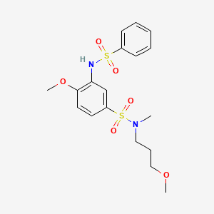 4-Methoxy-N-(3-methoxypropyl)-N-methyl-3-(phenylsulfonamido)benzenesulfonamide