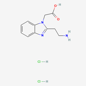 2-[2-(2-aminoethyl)-1H-1,3-benzodiazol-1-yl]acetic acid dihydrochloride