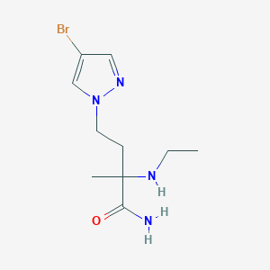 4-(4-Bromo-1h-pyrazol-1-yl)-2-(ethylamino)-2-methylbutanamide