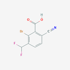 molecular formula C9H4BrF2NO2 B1530298 2-Bromo-6-cyano-3-(difluoromethyl)benzoic acid CAS No. 1807116-02-4