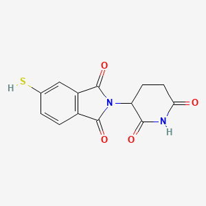 molecular formula C13H10N2O4S B15302989 2-(2,6-dioxopiperidin-3-yl)-5-sulfanyl-2,3-dihydro-1H-isoindole-1,3-dione 