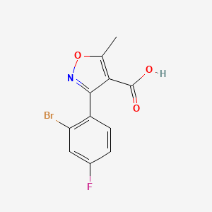 3-(2-Bromo-4-fluorophenyl)-5-methylisoxazole-4-carboxylic acid