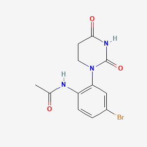 N-[4-bromo-2-(2,4-dioxohexahydropyrimidin-1-yl)phenyl]acetamide