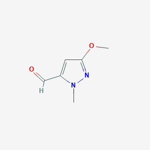 molecular formula C6H8N2O2 B1530302 3-metoxi-1-metil-1H-pirazol-5-carbaldehído CAS No. 1454849-88-7