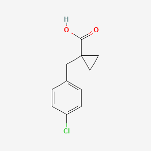 molecular formula C11H11ClO2 B1530303 1-[(4-Chlorophenyl)methyl]cyclopropane-1-carboxylic acid CAS No. 1621-37-0