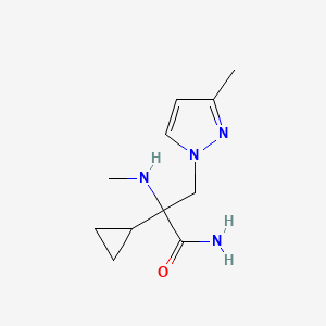 2-Cyclopropyl-3-(3-methyl-1h-pyrazol-1-yl)-2-(methylamino)propanamide