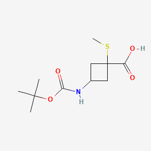 3-{[(Tert-butoxy)carbonyl]amino}-1-(methylsulfanyl)cyclobutane-1-carboxylic acid