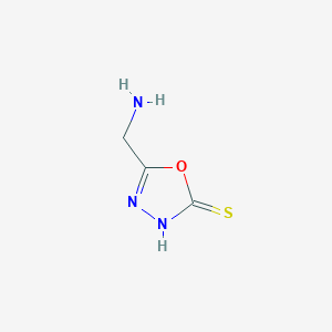 molecular formula C3H5N3OS B15303086 5-(Aminomethyl)-1,3,4-oxadiazole-2-thiol 