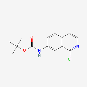 molecular formula C14H15ClN2O2 B15303120 tert-Butyl (1-chloroisoquinolin-7-yl)carbamate 